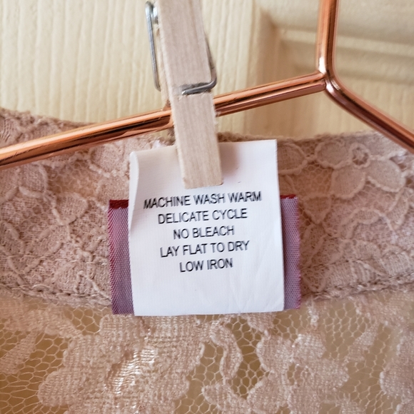 Tan lace topper by Tudor Court sz S - Picture 6 of 7